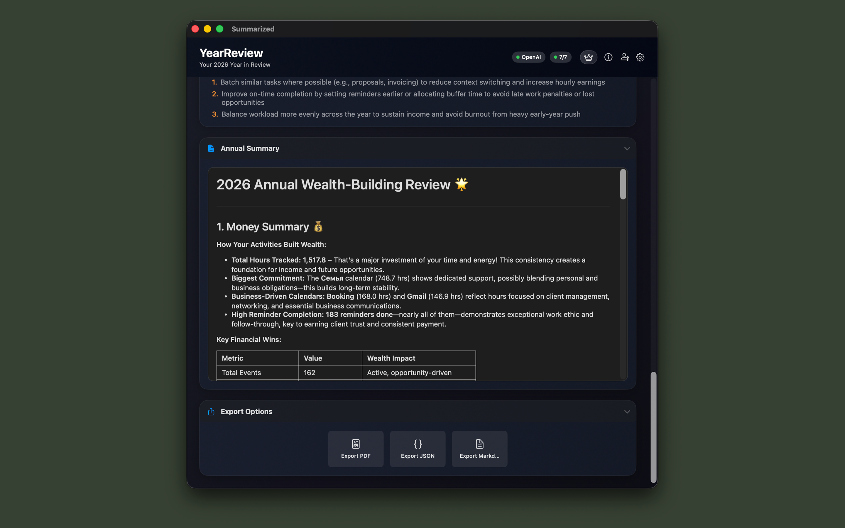 Summarized screenshot 6