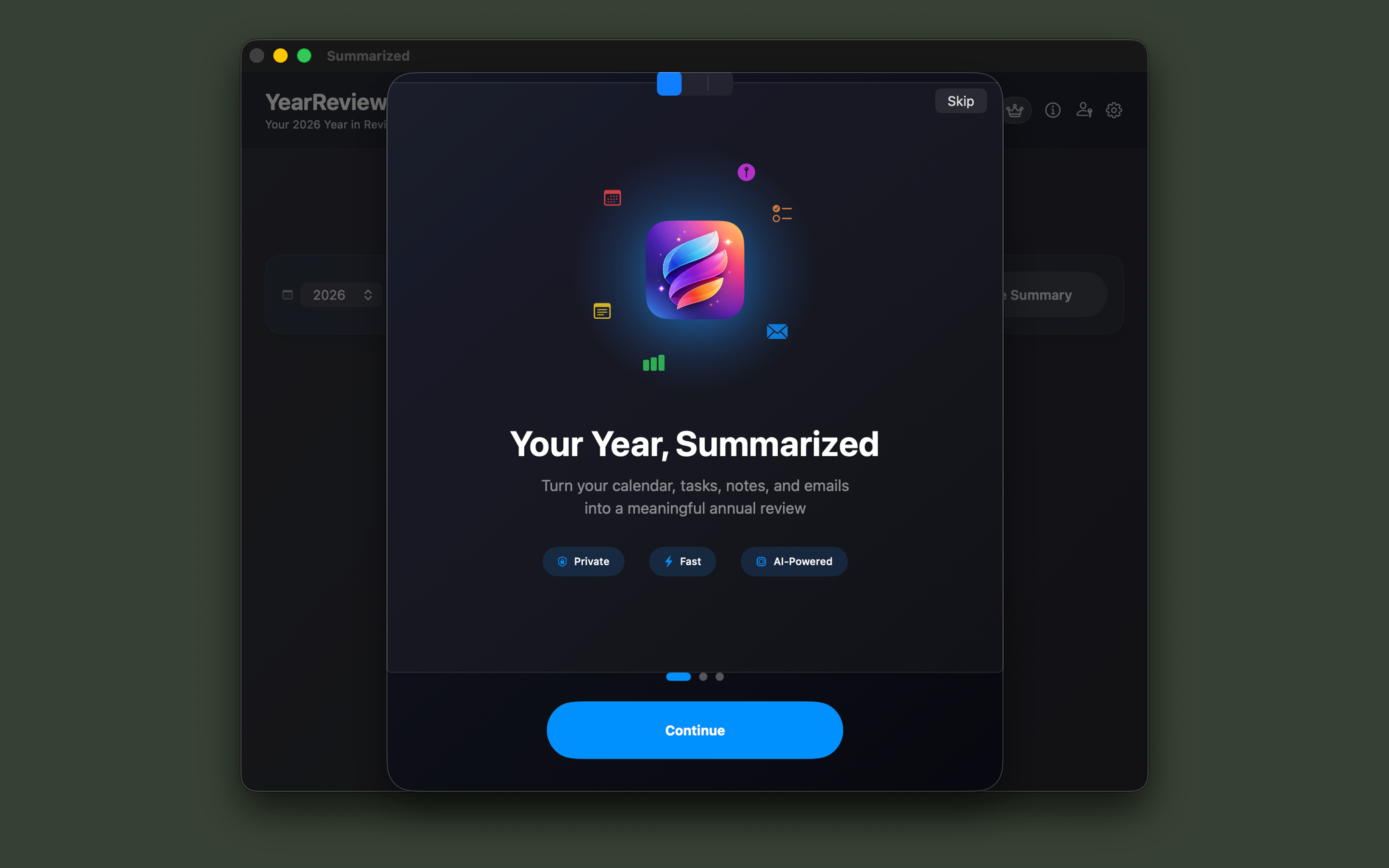 Summarized main screenshot